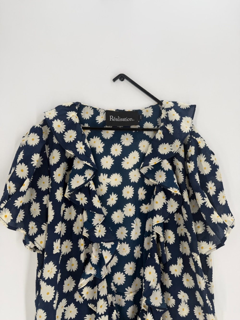 Realisation Par The Valentina Wrap Silk Dress In Daisy Print